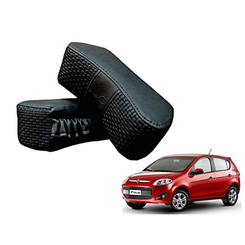 Kozdiko 2 Pcs Memory Foam Black Luxurious Neck Rest Set for Fiat Palio, koz_28668