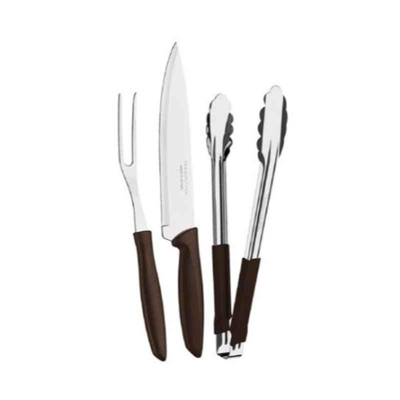 Tramontina 3Pcs Stainless Steel Black Barbecue Knife Set, 23498449