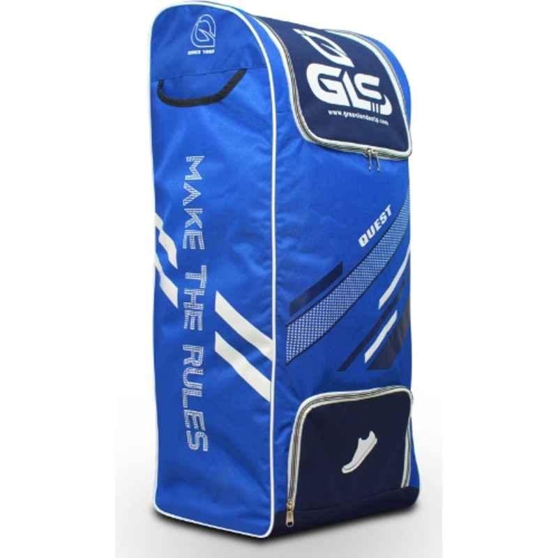 GLS Quest PRO PVC Polyester Blue Cricket Kit Bag with Two Bat Compartment & Shoe Pocket