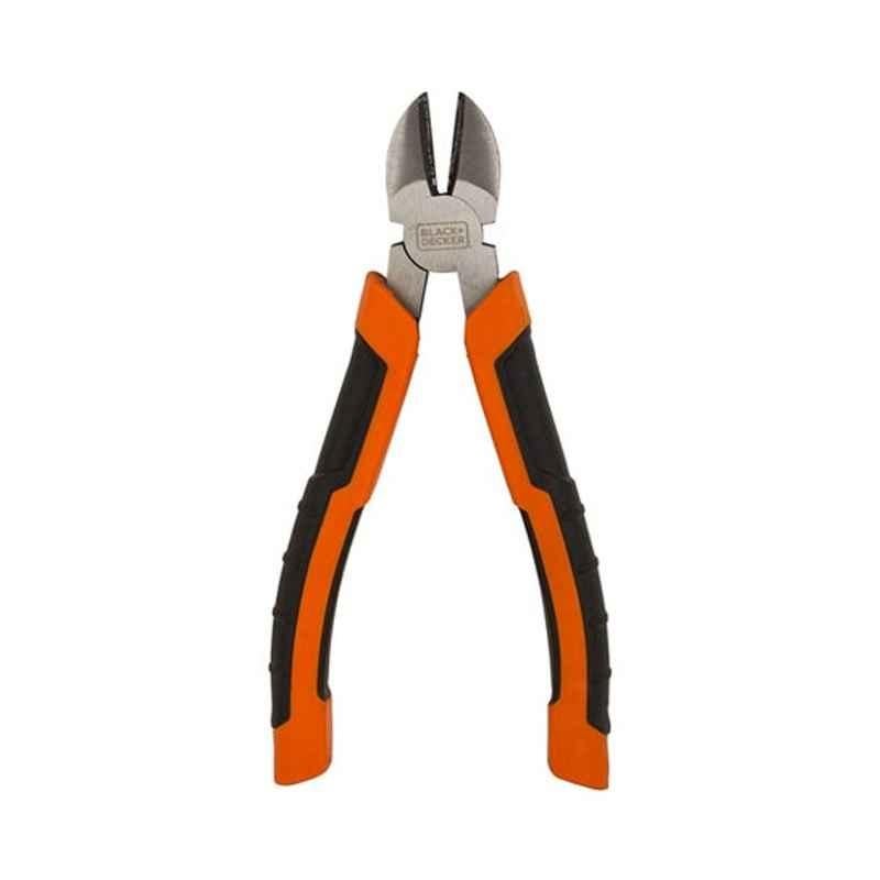 Black & Decker 180mm Orange & Black Diagonal Cutting Plier, BDHT81585