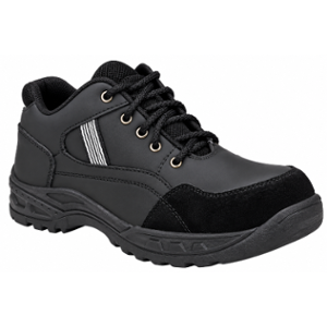 Ozarro Leather Steel Toe Black Safety Shoes, S4424, Size: 6