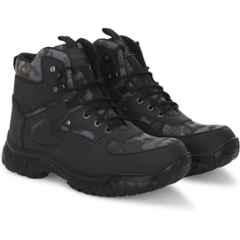 Ozarro Genuine Leather Steel Toe Black Commando Army Safety Shoes, S4451, Size: 9
