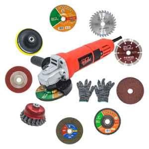 HPD FS803 850W 11000rpm 4 inch Copper Red Angle Grinder with 9 Blades