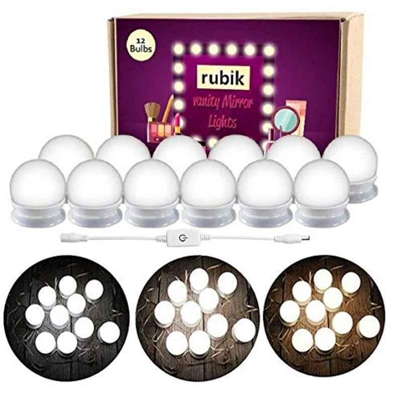 Rubik 12V Vanity Mirror Lights Kit with 12 Dimmable Light Bulbs