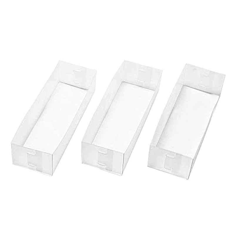Whitmor Plastic Clear Drawer Organizer, Size: Small (Pack of 3)