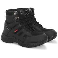 Ozarro Genuine Leather Steel Toe Black Safety Shoes, S4450, Size: 8