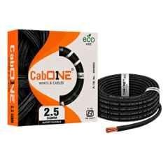 CabONE 2.5 Sqmm Black FR PVC Multi Strand Electrical Wire, CabONE020, Length: 90m