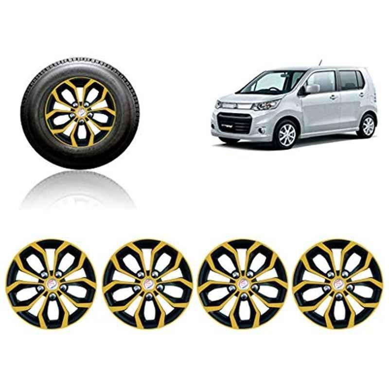 Auto Pearl 4 Pcs 13 inch ABS Golden & Black Car Wheel Cover Set for Maruti Suzuki Stingray