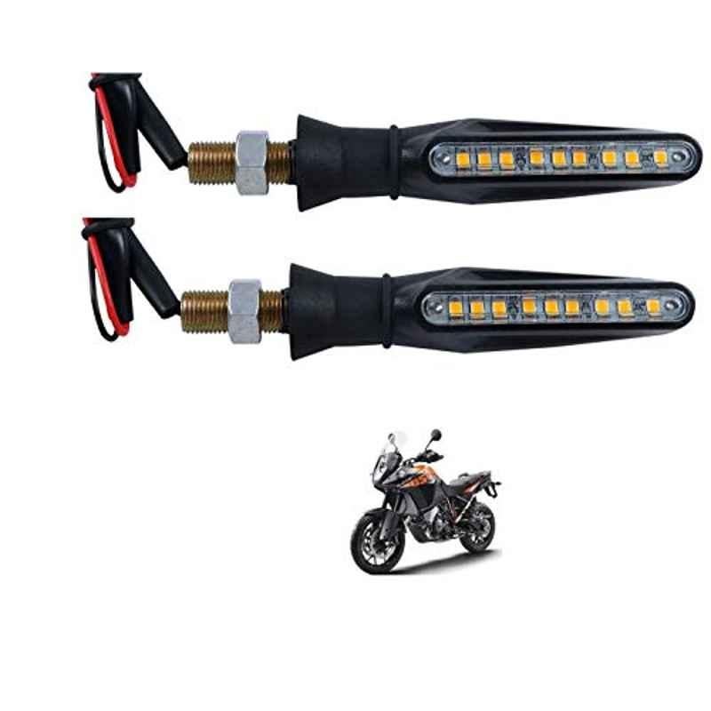 Kozdiko 4 Pcs Plastic Front & Rear Side Sleek Yellow Bike Indicator Set for KTM 1050 Adventure