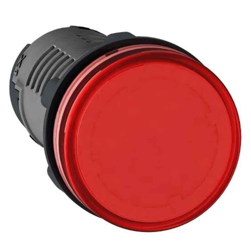 Schneider 22mm 110 VAC Red Round LED Pilot Light with Screw Clamp Terminal, XA2EVF4LC