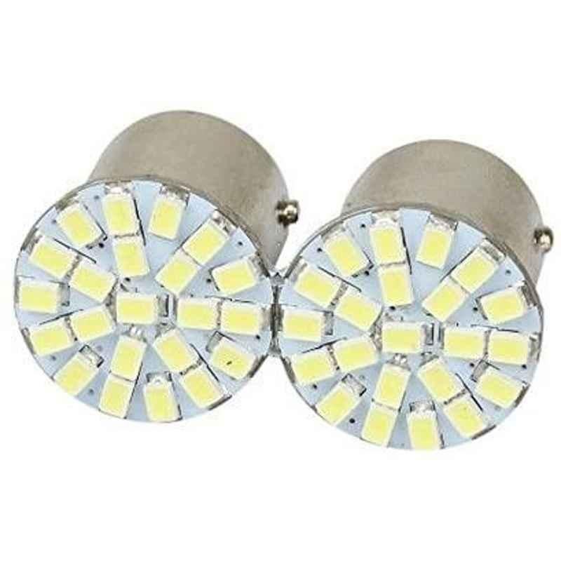 AOW 22 SMD (White) Led Indicator Bulb Turn Signal Bulb for Yamaha FZ16 (Pack of 2)