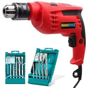 Mamodiaz Redhorse RH-368 710W 13mm Red Rotary Hammer with 5 Pcs Masonry Bit