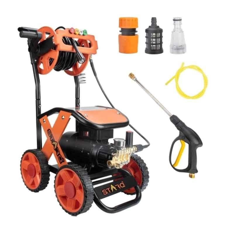 STARQ 3200W 320bar Orange & Black Heavy-Duty High Pressure Washer with 15m Hose Pipe & Multi-Nozzle