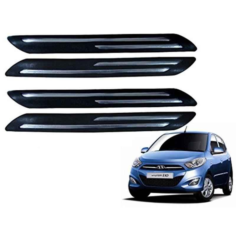 Kozdiko 4 Pcs Double Chrome Bumper Protector Set for Hyundai i10