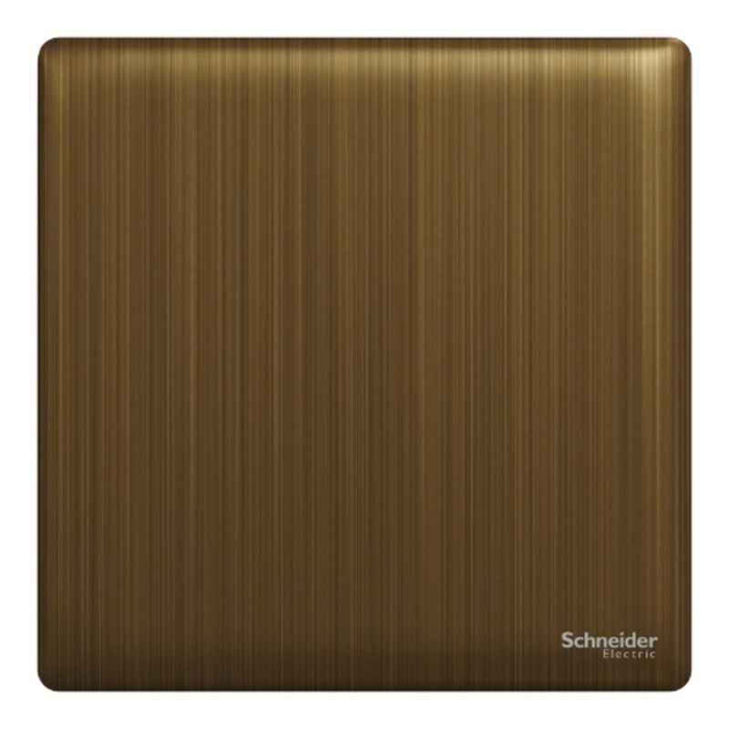 Schneider Electric Unica X 1 Module Antique Brass Blank Plate, NUX30X_AB