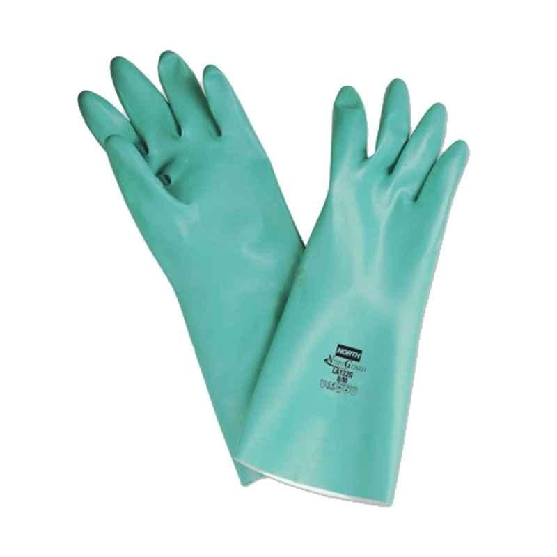 Honeywell NitriGuard Plus LA132G-10XL Green Chemical Resistant Gloves, Size: XL
