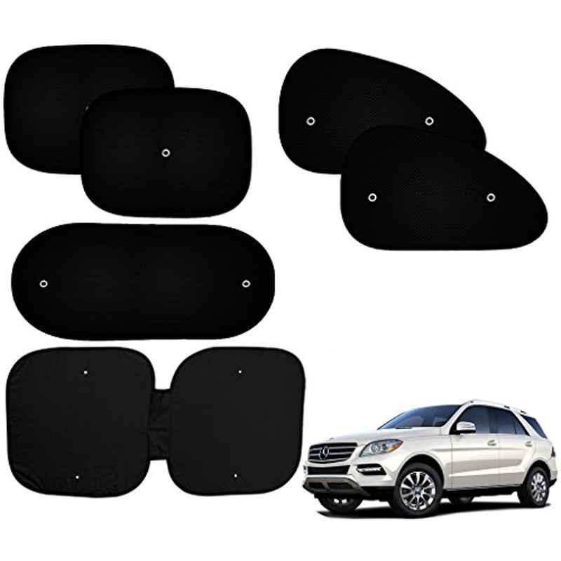 Auto Pearl 6 Pcs PVC & Mesh Black Window, Front & Rear Sun Shade Set for Mercedes Benz ML350