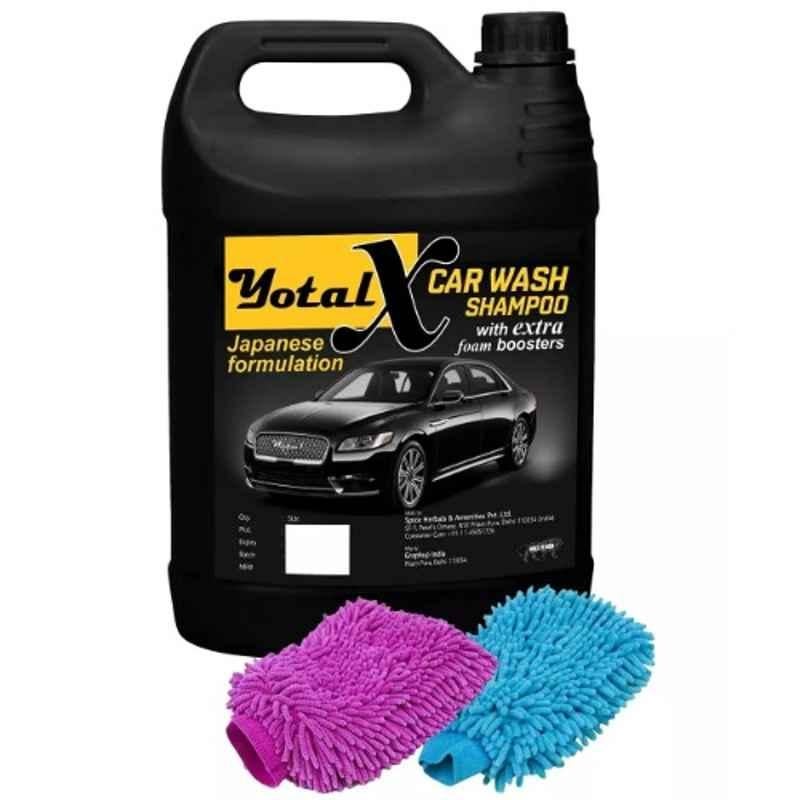 Yotal Extra Car Shampoo 5Litre With 2 Piece Microfiber Cleaning Gloves
