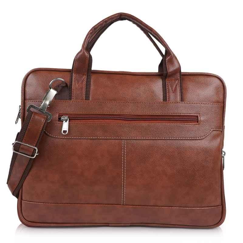 Buy I DOT 13 inch Faux Leather Brown Laptop Messenger Bag with PU Shoulder Strap Online At Price 1099