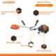 Carigar 5 Star 1650W 52CC 2 Stroke Brush Cutter, 5S-BC-01