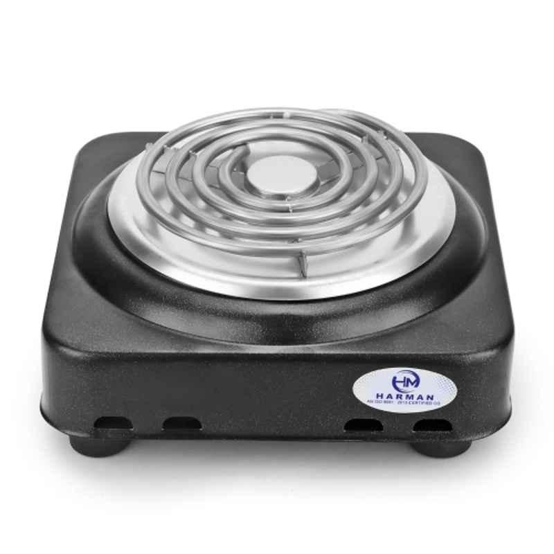 HM 1500W Metal Black Powder Coated Mini Hotplated Manual Induction Cooktop with 1 Year Warranty
