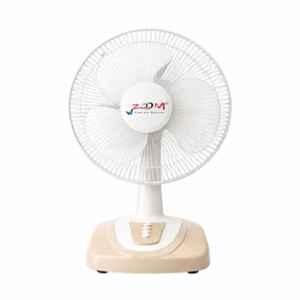 Zoom Cosmo 50W 2300rpm White Powerful Oscillating Multipurpose Hi Speed Table Fan, Sweep: 300 mm