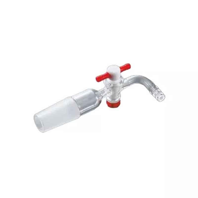 Lab Plus Exhaust Pipe Bent Pipe PTFE Cock Borosilicate Glass-1, LP-9632