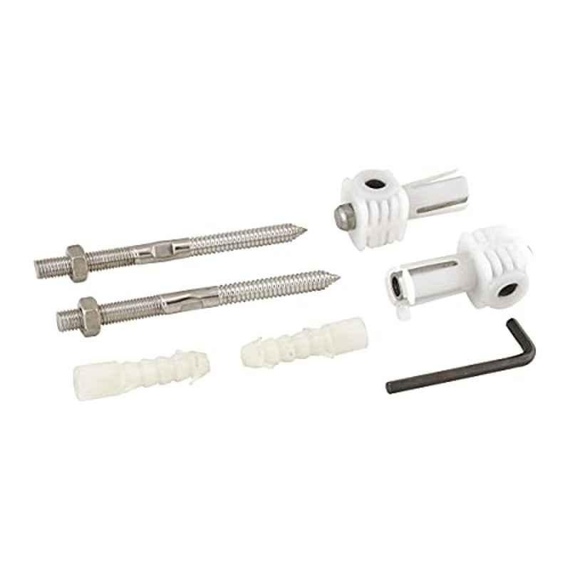 Ruhe 12mm Premium Quality Stainless Steel Rag/Rack Bolt with Full Accessories for Wash Basin/Toilet Commode, 17-1803