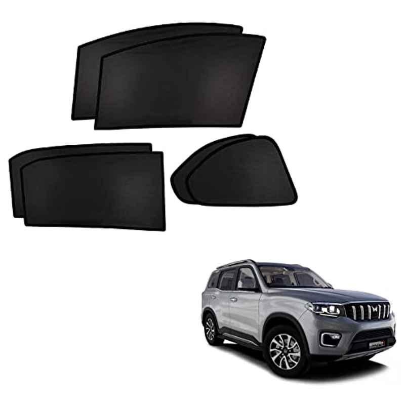 Kozdiko 6 Pcs Custom Fit Non Magnetic Curtains Mesh Car Sun Shade Set for Mahindra Scorpio N-2022-Present