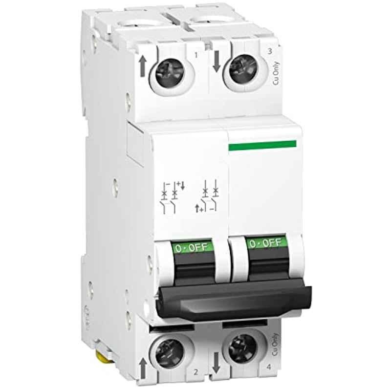 Schneider Electric Acti9 C60H 20A 2 Pole White C Curve MCB, A9N61532