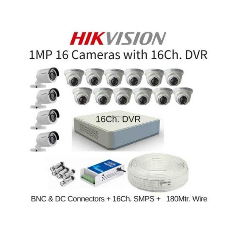 Hikvision 16 Cameras 1MP with 16 Channel DVR Combo Kit