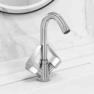 Plantex Sink Tap for Kitchen Basin with Teflon Tape/Kitchen Mixer Tap with 360 deg Swivel Spout/Hot & Cold Mixer (Celesiya-1240-Chrome)