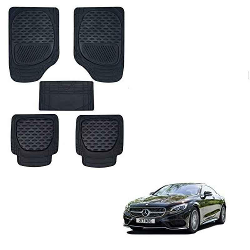 Kozdiko 6255 5 Pcs Rubber & PVC Black Heavy Car Foot Mat Set for Mercedes Benz S Coupe