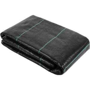 Singhal Premium 1x15m 110 GSM Polypropylene Black Sheet Mat for Garden Weed Control Barrier