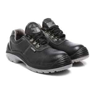Agarson Duster Leather Steel Toe Dual Density Black Safety Shoes, Size: 9
