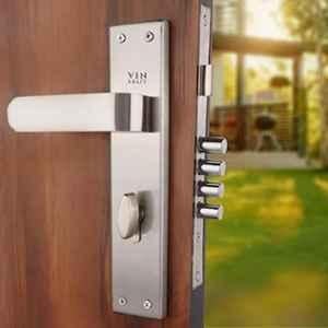 VIN KRAFT 10 inch 60mm Stainless Steel Satin Mortise Door Lock Handle Set with 3 Keys, VK002-10CY-OSK