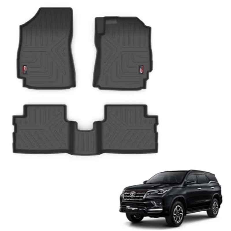 Kozdiko Thermoplastic Polyolefins 3D Life Long Car Floor Mat Set for Toyota Fortuner 4021-Present