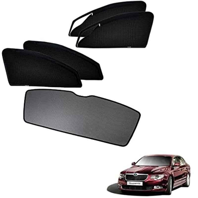 Kozdiko Car Side Window Curtains Zipper with Dicky Magnetic Sunshade Set Compatible for Skoda Superb