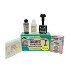 Universal Seal 5 Pcs NUMEX Black Self-Inking Batch Printing Machine with Fast Drying Ink, Softener Solvent & Fast Drying Ink Set