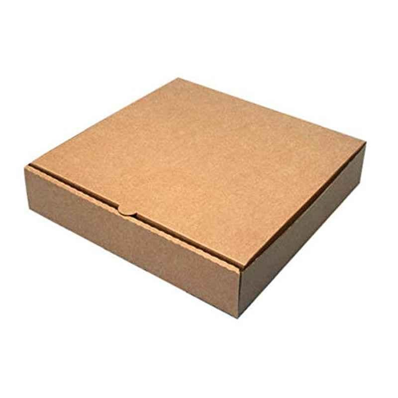 MM WILL CARE 10x10x1.5 inch 3 Ply Brown Corrugated Pizza Box, ZL-36OF-ONWD, (Pack of 25)