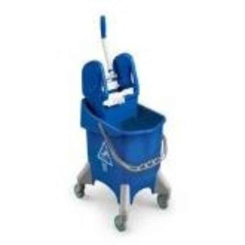 Ecomop 30L Blue Mop Partition Bucket with Wringer, 19322321