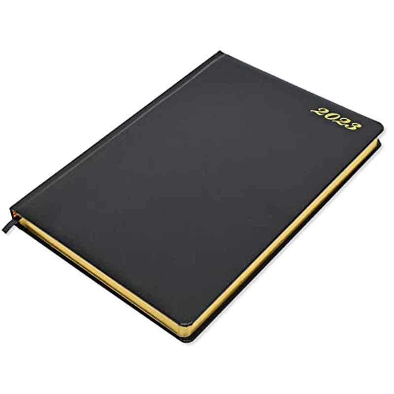 FIS A4 Golden 70 GSM 384 Pages 2023 1 Side Padded Cover Diary, FSDI45EGB23BK