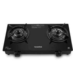 Suryaviva Photon X 2 Burner Cast Iron Toughened Glass Top Gas Stove, SVPX02