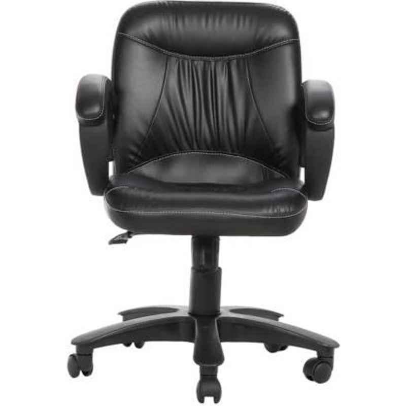 Mezonite KI 218 Black Medium Back Leatherette Office Chair