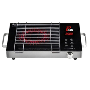 Pecan 2500W Glass & Stainless Steel Black Heavy Duty Infrared Cooktop