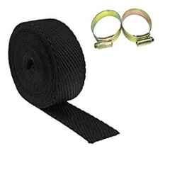AOW WORLD AOW Silencer Wrap Bike Exhaust Heat Shield for RoyalEnfield and All Royal Enfield Models, 5m(Black)