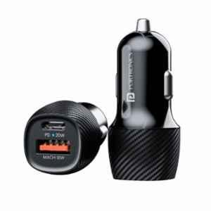 Portronics Car Power 17 Black 20W Car Charger with Dual Output, POR 1983