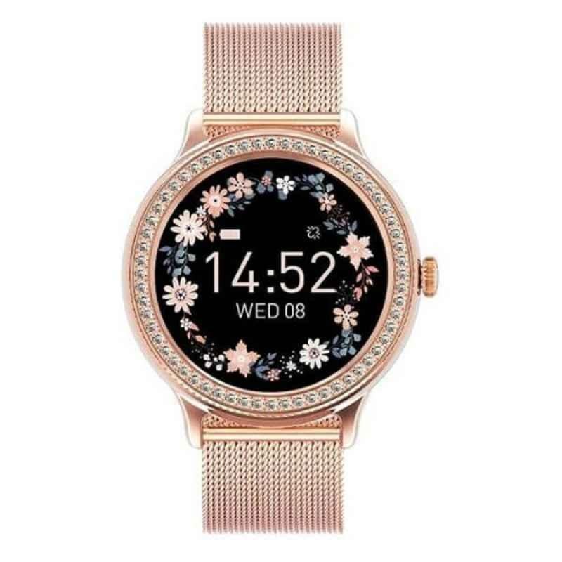 Xcell Zohra 1.1 inch Rose Gold Fitness Tracker, XL-WATCH-ZOHRA1-RGFRGSTEEL