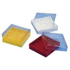 Tarsons 1.8ml Polycarbonate 100 Places Yellow Cryo Box, 524020Y