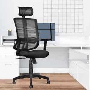 Rose Wave Mesh Black High Back Revolving Ergonomic Office Chair